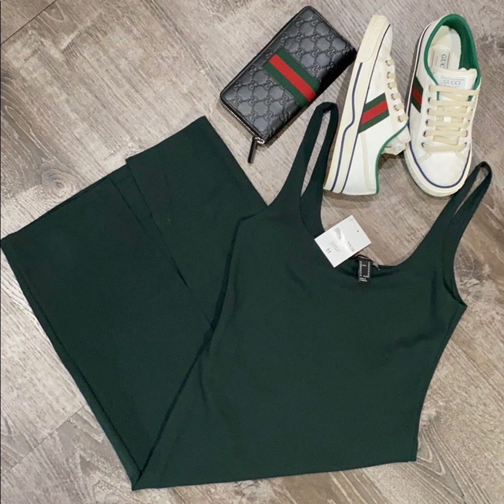 *NEW* Forest Green Forver21 Midi dress